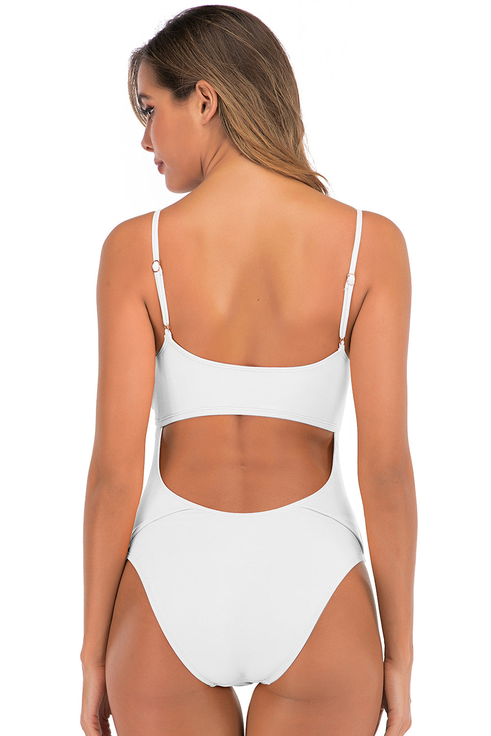 Cutout Adjustable Strap One-Piece Swimsuit